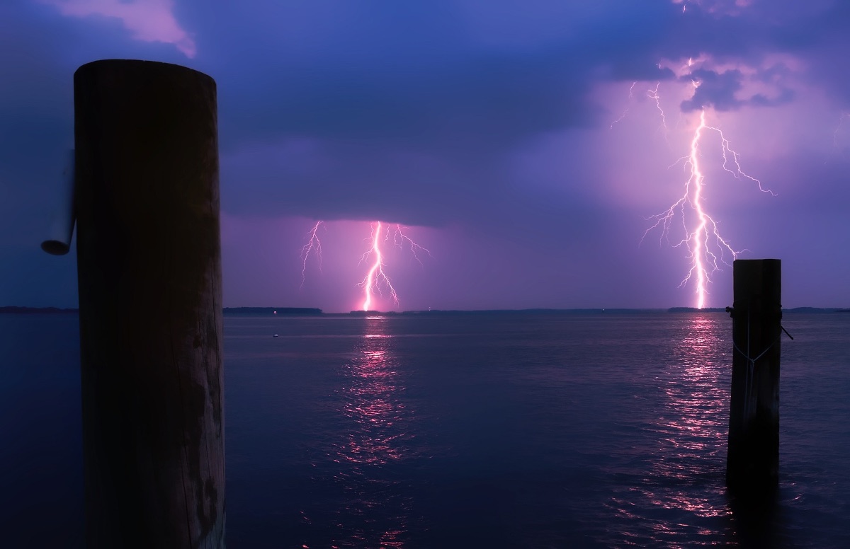 Meer bei Gewitter