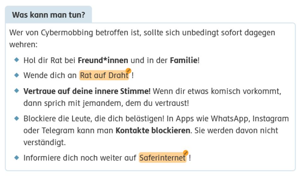 Screencapture vom Anlegen von Links und Anmerkungen